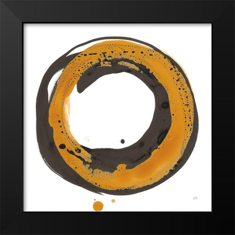 Amber Enso II Black Modern Wood Framed Art Print by Paschke, Chris