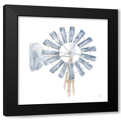 Textural Windmill II Black Modern Wood Framed Art Print with Double Matting by Paschke, Chris