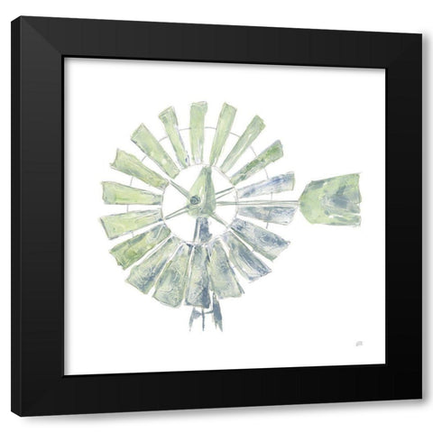 Textural Windmill III Black Modern Wood Framed Art Print by Paschke, Chris
