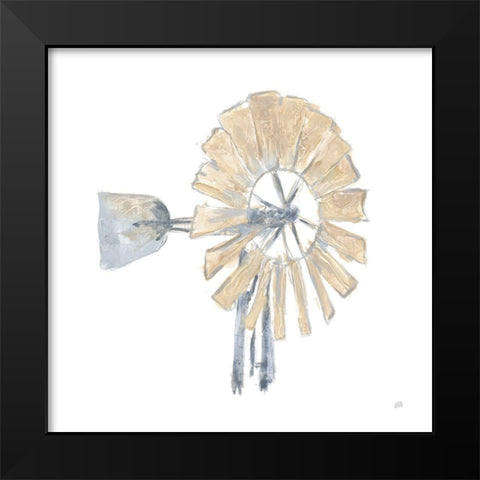 Textural Windmill IV Black Modern Wood Framed Art Print by Paschke, Chris