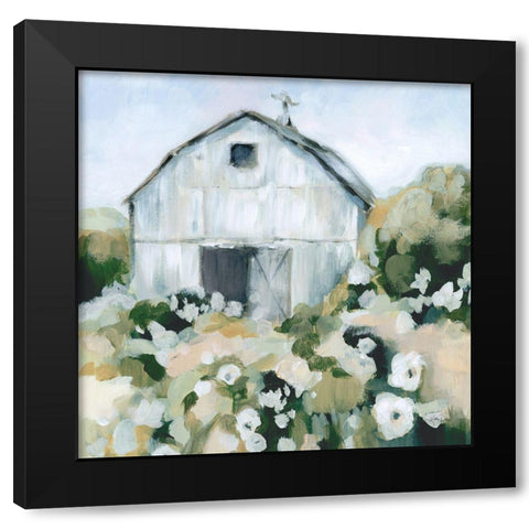 Summer Barn One Window Neutral Black Modern Wood Framed Art Print by Pete, Katrina