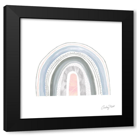 Pastel Rainbow VII Black Modern Wood Framed Art Print with Double Matting by Prahl, Courtney