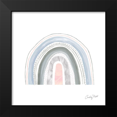 Pastel Rainbow VII Black Modern Wood Framed Art Print by Prahl, Courtney