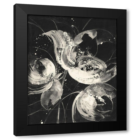 Bold II Dark Vertical Black Modern Wood Framed Art Print with Double Matting by Hristova, Albena