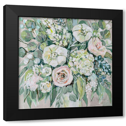 White Wedding on Gray Black Modern Wood Framed Art Print by Vertentes, Jeanette