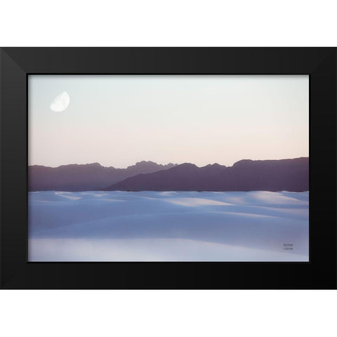 White Sands Dream Black Modern Wood Framed Art Print by Larson, Nathan