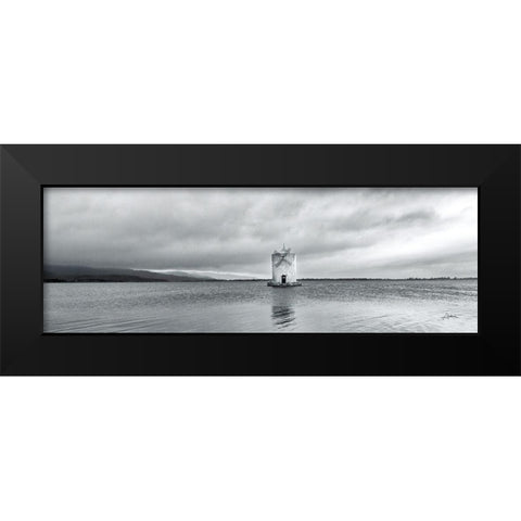 Windmill Island Light Crop Black Modern Wood Framed Art Print by Aledanda