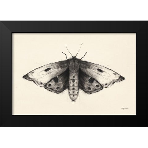 Moth I Black Modern Wood Framed Art Print by Tillmon, Avery