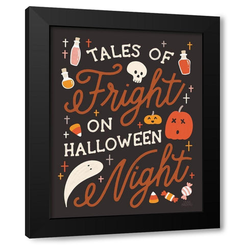 Trick or Treat VII Rust Black Modern Wood Framed Art Print with Double Matting by Marshall, Laura