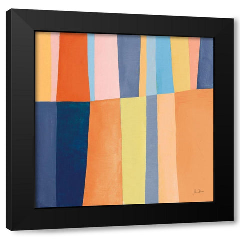 Stitched Together IV Pastel Black Modern Wood Framed Art Print with Double Matting by Davies, Jane