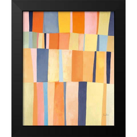 Sunshine Stripes I Pastel Black Modern Wood Framed Art Print by Davies, Jane