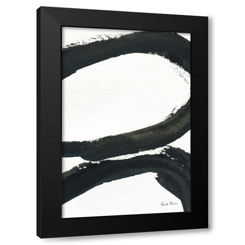 Inky I Black Modern Wood Framed Art Print by Zaman, Farida