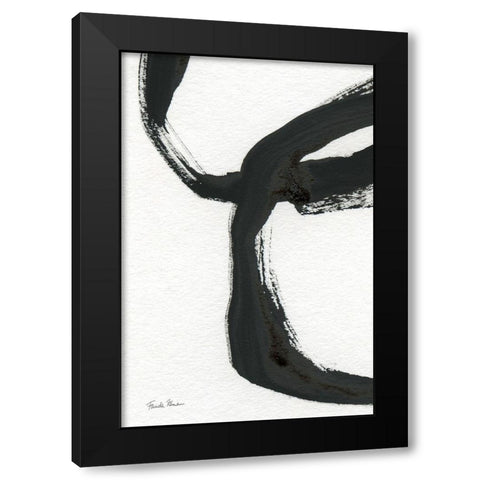 Inky IV Black Modern Wood Framed Art Print by Zaman, Farida