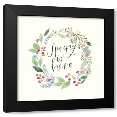 Spring Is Here I Black Modern Wood Framed Art Print with Double Matting by Jackson, Jenaya