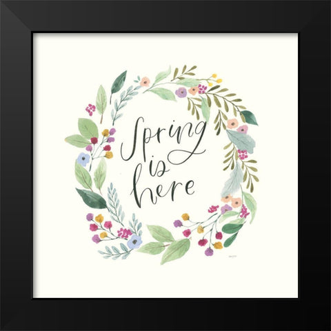 Spring Is Here I Black Modern Wood Framed Art Print by Jackson, Jenaya