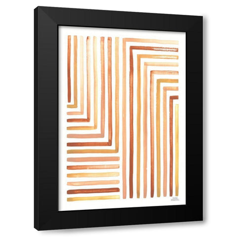 Desert Sunset III SP Black Modern Wood Framed Art Print with Double Matting by Marshall, Laura