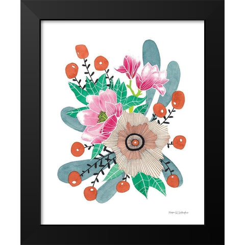 Stained Glass Black Modern Wood Framed Art Print by Gallagher, Megan