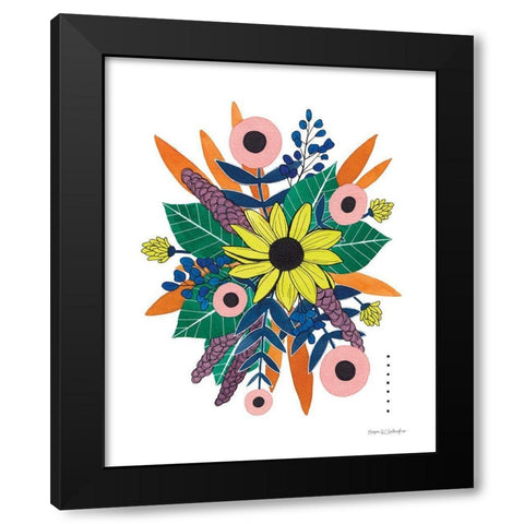 Support Each Other Black Modern Wood Framed Art Print with Double Matting by Gallagher, Megan