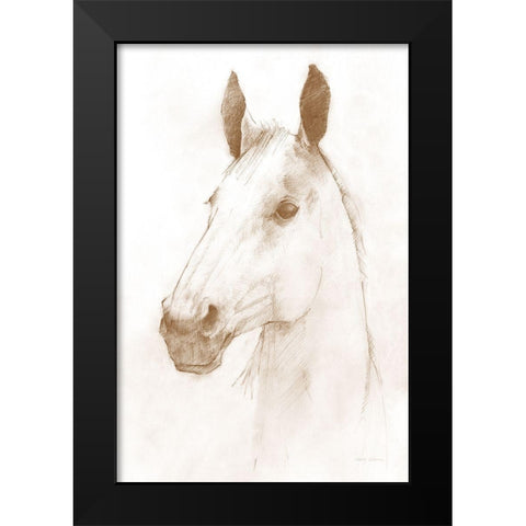 Caesar Sepia Black Modern Wood Framed Art Print by Tillmon, Avery
