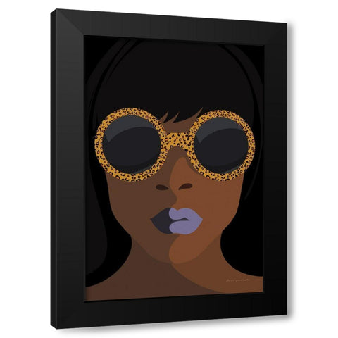 Accessorize I Peri Lips Black Modern Wood Framed Art Print by Escalante, Omar