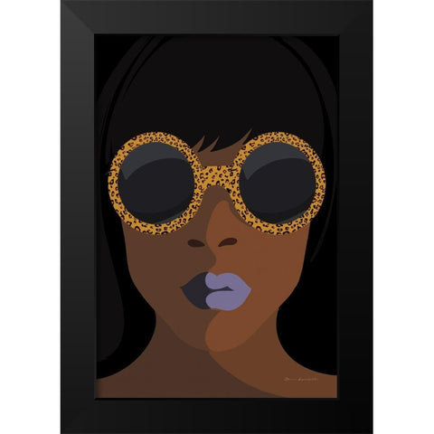 Accessorize I Peri Lips Black Modern Wood Framed Art Print by Escalante, Omar