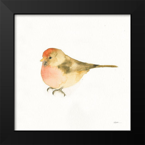 Watercolor Birds III Black Modern Wood Framed Art Print by Novak, Shirley