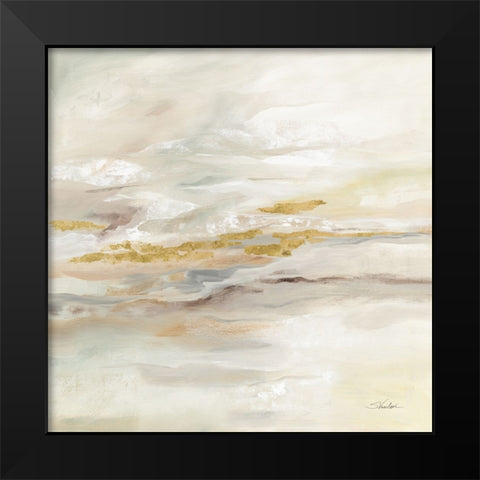 January Slopes Black Modern Wood Framed Art Print by Vassileva, Silvia