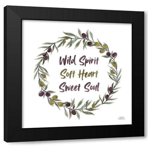 Olive Grove I Black Modern Wood Framed Art Print with Double Matting by Marshall, Laura