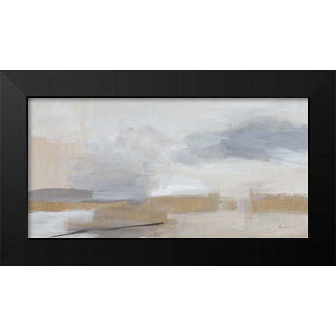Sandstorm Gold Black Modern Wood Framed Art Print by Munger, Pamela