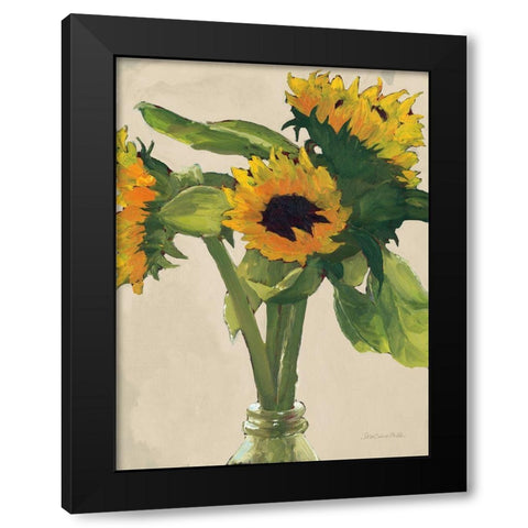 Sunny Beige Black Modern Wood Framed Art Print with Double Matting by Miller, Sara Zieve