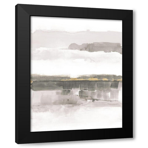 Influence of Line and Color Neutral Gold Black Modern Wood Framed Art Print with Double Matting by Schick, Mike