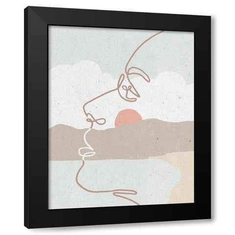 Mykonos I Neutral Black Modern Wood Framed Art Print with Double Matting by Hershey, Moira