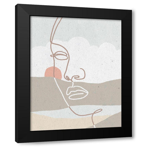 Mykonos II Neutral Black Modern Wood Framed Art Print by Hershey, Moira
