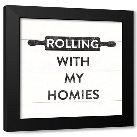 Bake I Farmhouse Black Modern Wood Framed Art Print by Wild Apple Portfolio