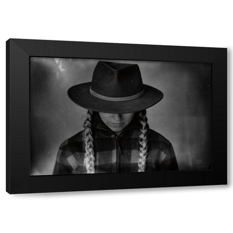 Home on the Range Cowgirl II Black Modern Wood Framed Art Print with Double Matting by Larson, Nathan