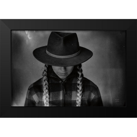 Home on the Range Cowgirl II Black Modern Wood Framed Art Print by Larson, Nathan