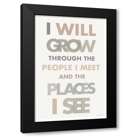 I Will Grow II Black Modern Wood Framed Art Print by Charro, Mercedes Lopez