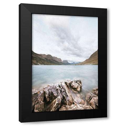 Glacier Lake Black Modern Wood Framed Art Print by Majchrowicz, Alan