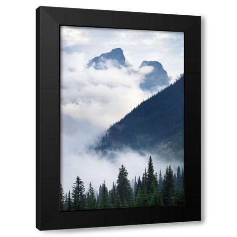Mountain Fog Black Modern Wood Framed Art Print by Majchrowicz, Alan