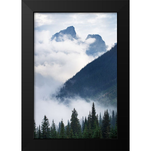Mountain Fog Black Modern Wood Framed Art Print by Majchrowicz, Alan