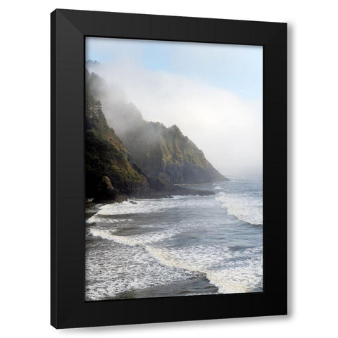 Heceta Head Oregon Black Modern Wood Framed Art Print by Majchrowicz, Alan
