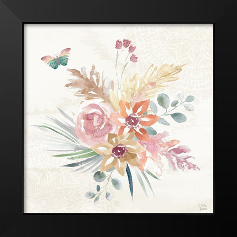 Boho Garden II Black Modern Wood Framed Art Print by June, Dina