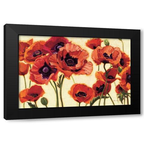 Orientals Black Modern Wood Framed Art Print by Novak, Shirley