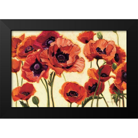 Orientals Black Modern Wood Framed Art Print by Novak, Shirley