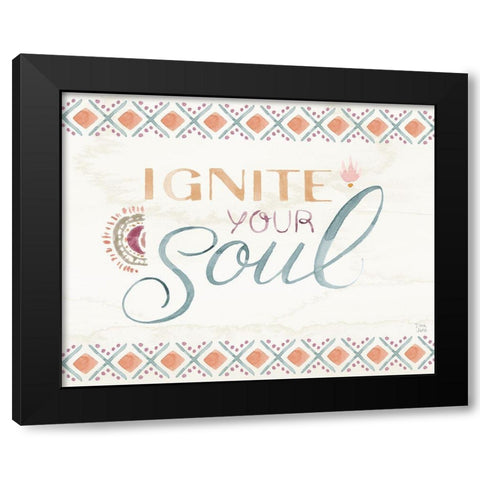 Boho Garden VII Black Modern Wood Framed Art Print by June, Dina