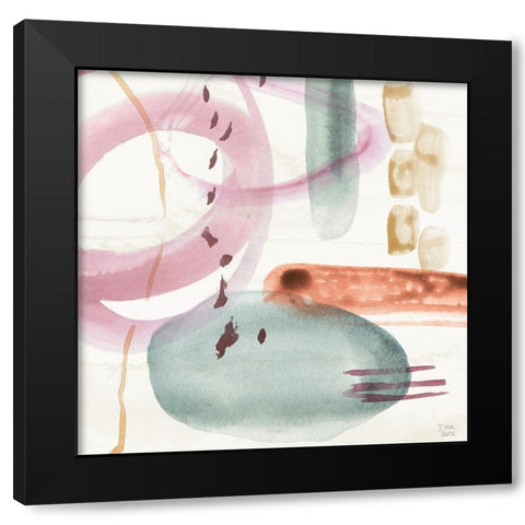 Boho Garden X Black Modern Wood Framed Art Print by June, Dina