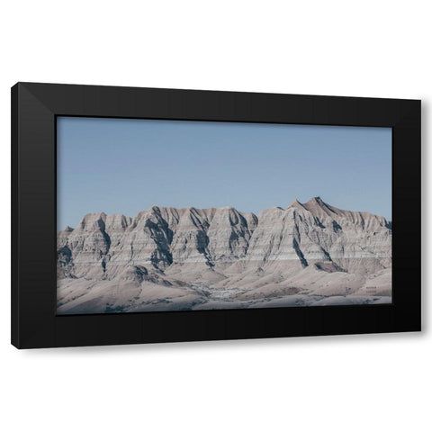 Badlands Black Modern Wood Framed Art Print with Double Matting by Larson, Nathan