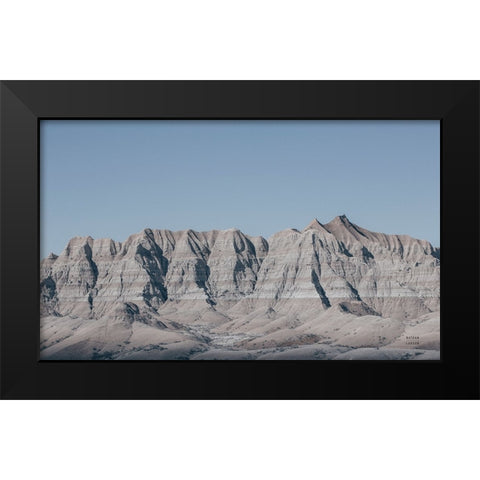 Badlands Black Modern Wood Framed Art Print by Larson, Nathan