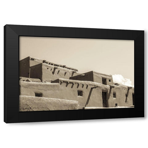 Southwest Adobe Black Modern Wood Framed Art Print by Larson, Nathan