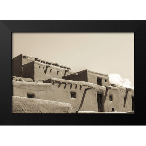Southwest Adobe Black Modern Wood Framed Art Print by Larson, Nathan